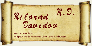 Milorad Davidov vizit kartica